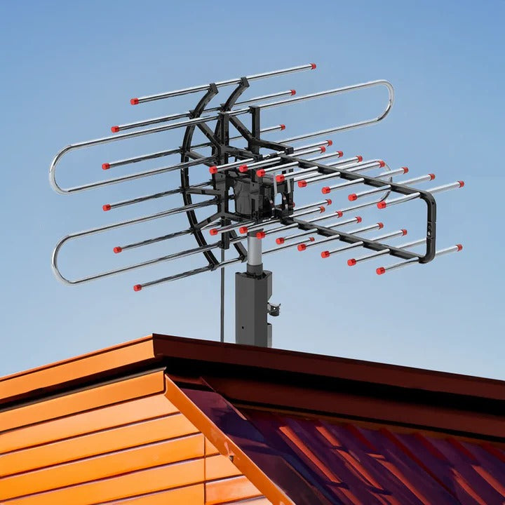 Antenne TV extérieure longue portée 500+ miles avec UHF/VHF/FM radio
